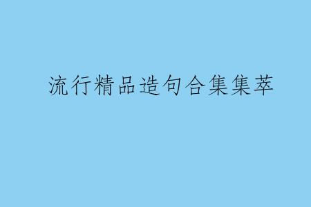 流行精品造句合集集萃
