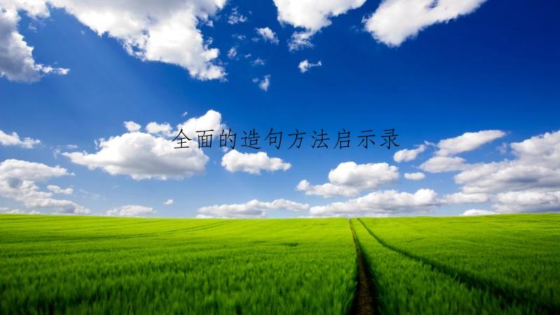 全面的造句方法启示录