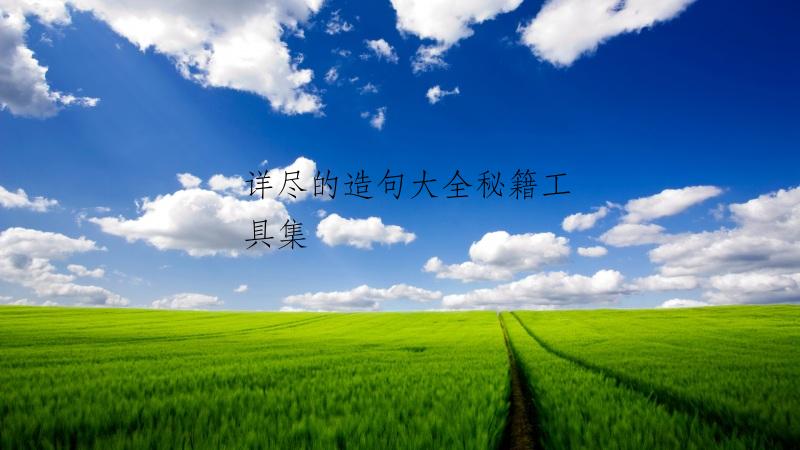 详尽的造句大全秘籍工具集