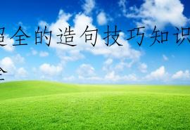 超全的造句技巧知识大全