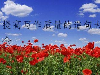 提高写作质量的造句大全