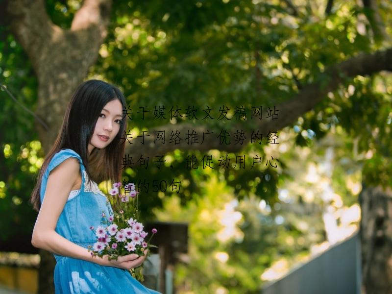 关于媒体软文发稿网站关于网络推广优势的经典句子，能促动用户心智的50句