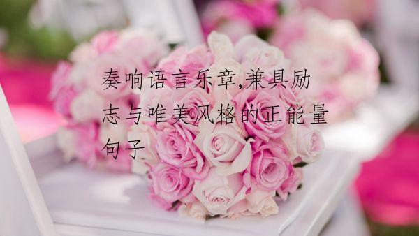 奏响语言乐章,兼具励志与唯美风格的正能量句子