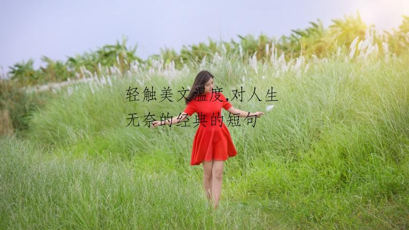 轻触美文温度,对人生无奈的经典的短句