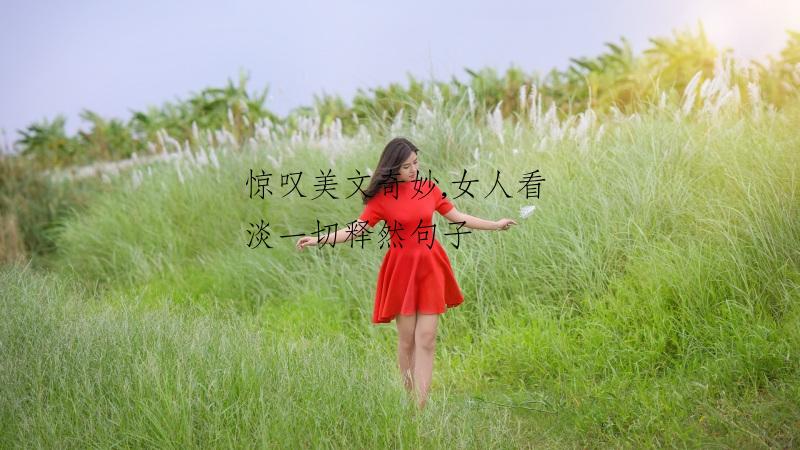 惊叹美文奇妙,女人看淡一切释然句子