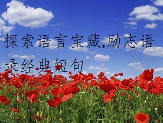 探索语言宝藏,励志语录经典短句