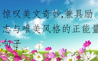 惊叹美文奇妙,兼具励志与唯美风格的正能量句子