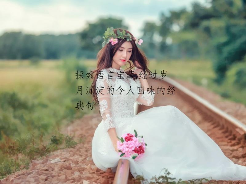 探索语言宝藏,经过岁月沉淀的令人回味的经典句