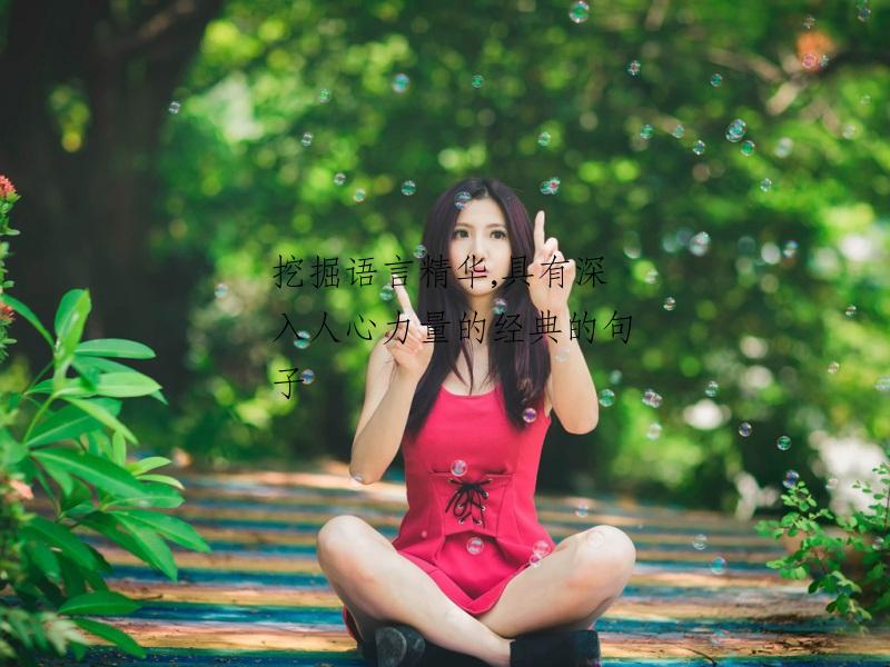 挖掘语言精华,具有深入人心力量的经典的句子