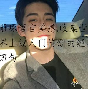 雕琢语言美感,收集世界上被人们传颂的经典短句