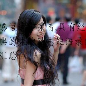 感悟语言深情,具有经典韵味的励志短语录的汇总